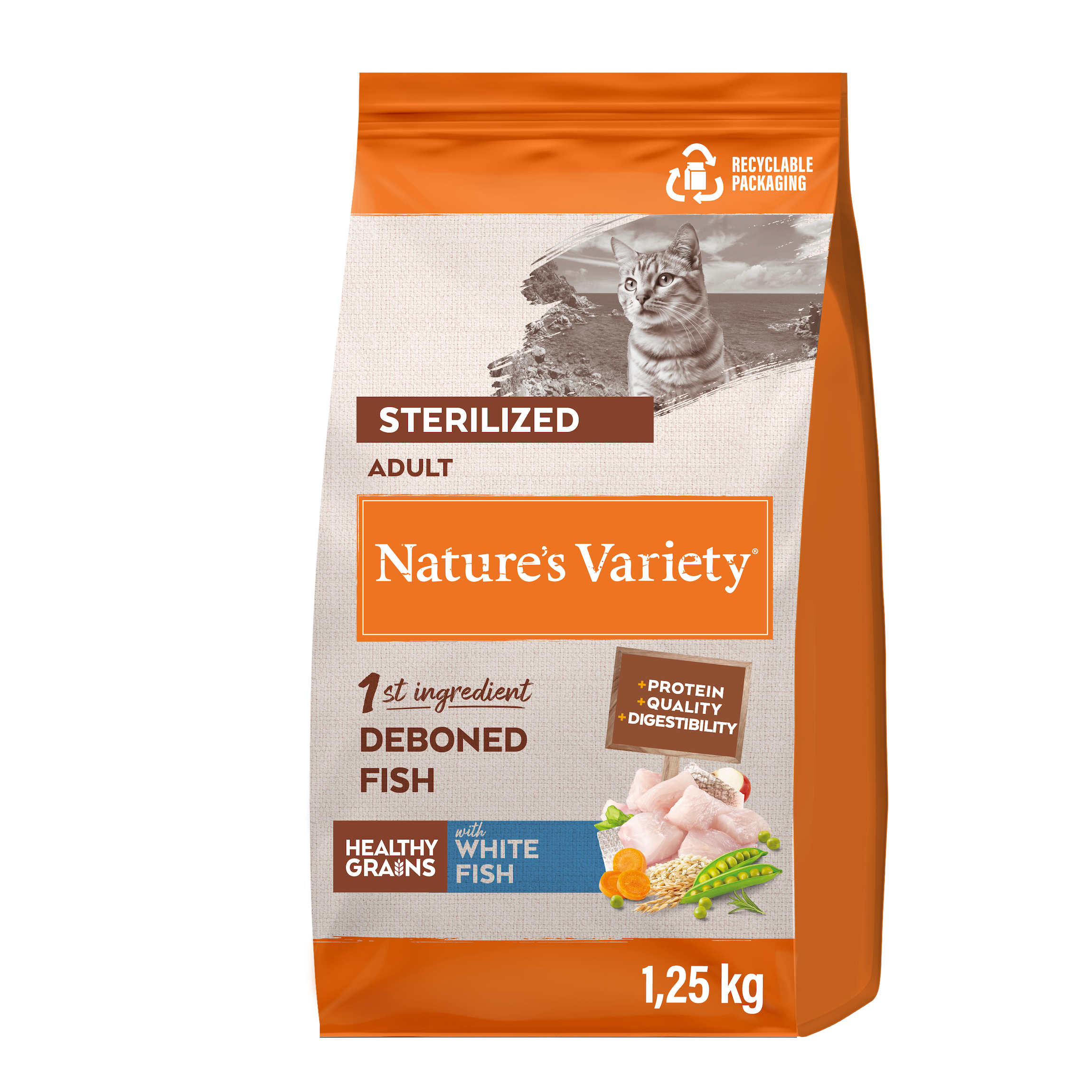 HEALTHY GRAINS STERILIZED WHITE FISH 1,25 kg